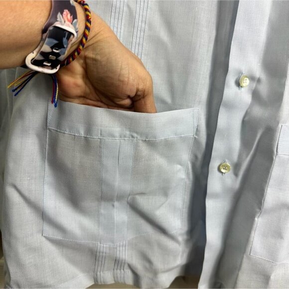 Givenchy Paris Light Blue Shirt Button-Up Dress Long Sleeve Shirt Men's Size XL - Picture 5 of 10